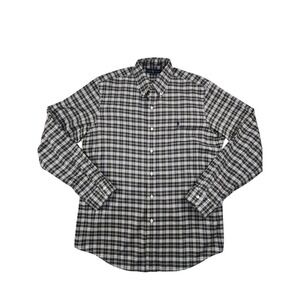 Ralph Lauren Men's Stretch Oxford Plaid Button Down Shirt Size L‎ Blue Green